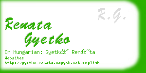 renata gyetko business card